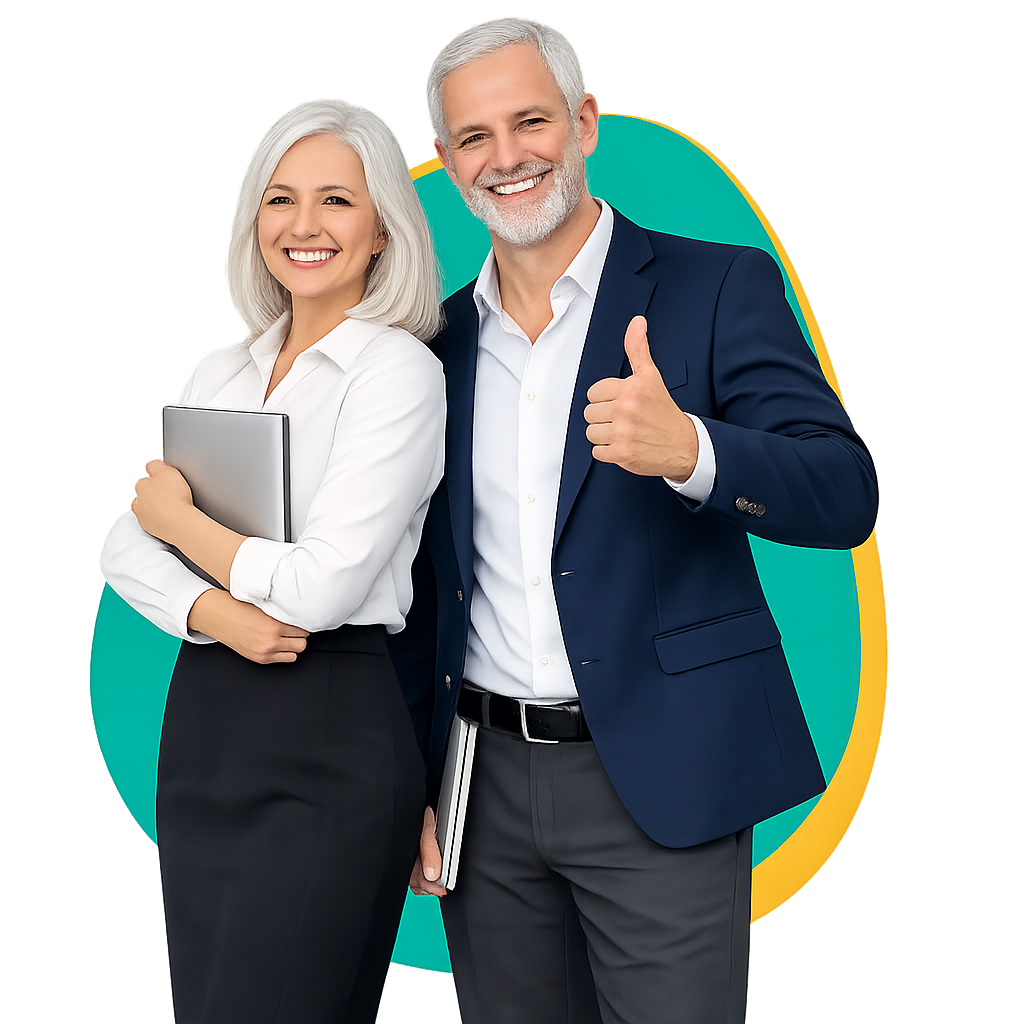 hero-woman-man-computer Friends want to make smarter business decisions by e-learning with some of Volares Digital Academy training.