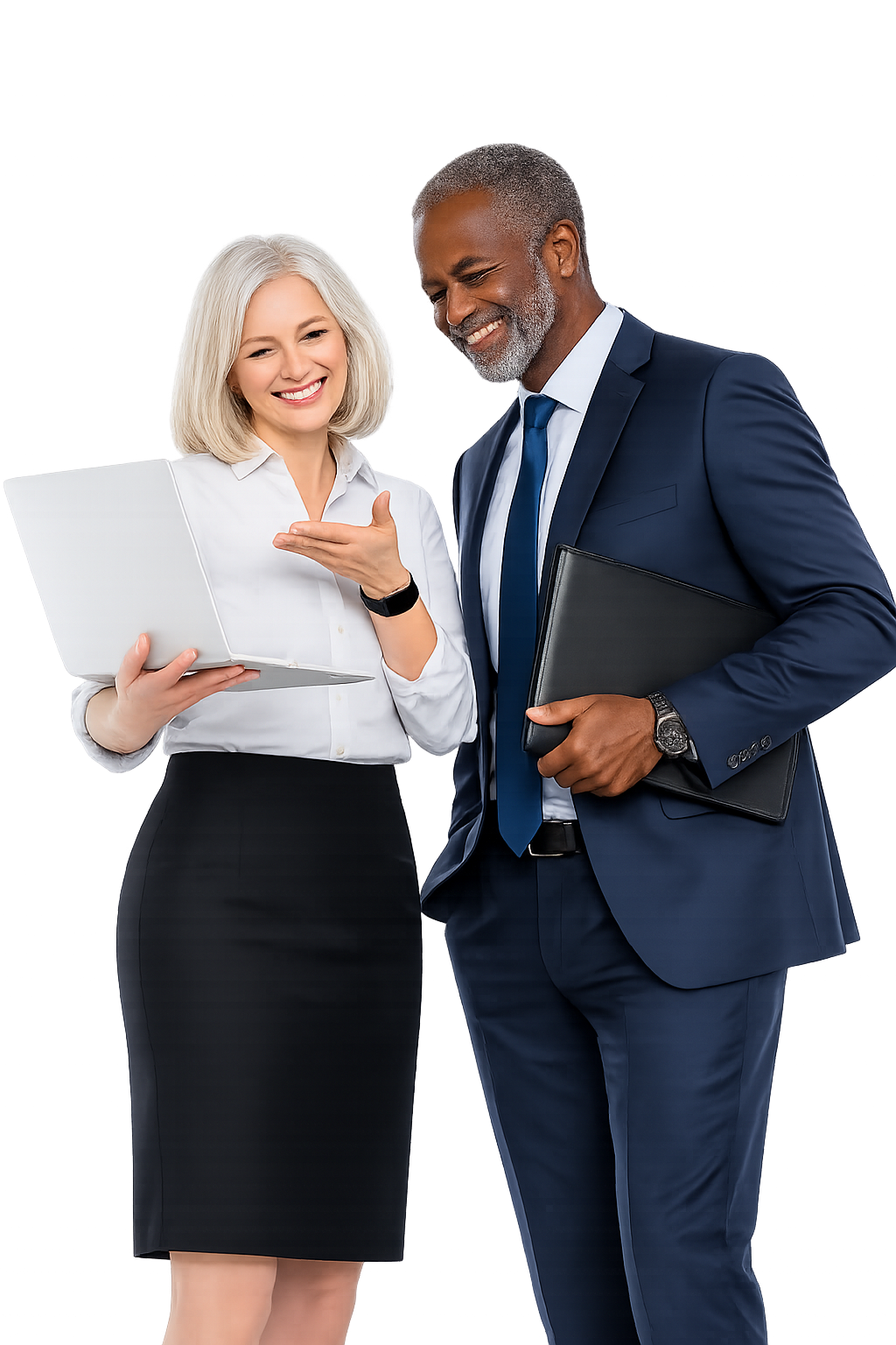 steps-to-smarter-online-learning two professional co-workers taking steps to smarter online learning